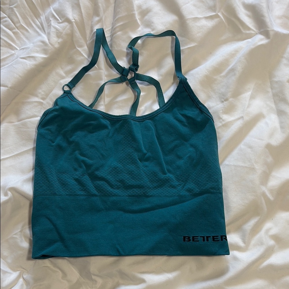 Teal BETTER BODIES Sports Bra
